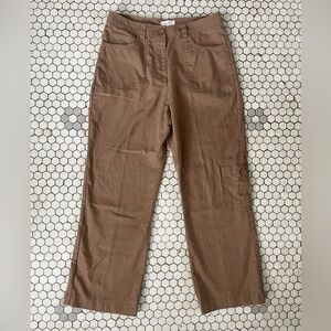 Christopher & Banks Cargo Pants Women’s 8 Cotton Linen Coastal Gorpcore Boho